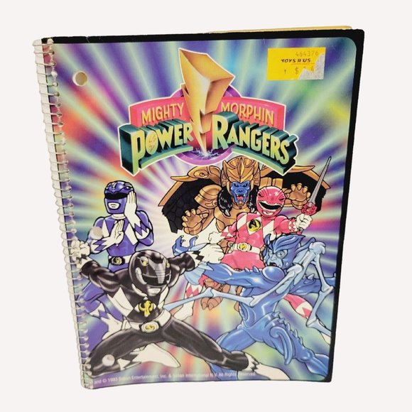 Toys | Mighty Morphin Power Rangers Theme Note Book Paper Saban Ent ...